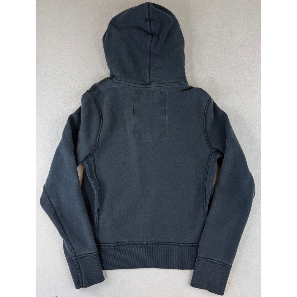 Abercrombie & Fitch Hoodie Mens Medium Blue Waffle Lined Distressed Pullover AF - Picture 9 of 9